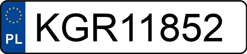 Numer rejestracyjny KGR 11852 posiada AUDI A6 Avant 2.0 TDi MR`11 E5 4G A6 Avant 2.0 TDi MR`11 E5 4G - KGR11852