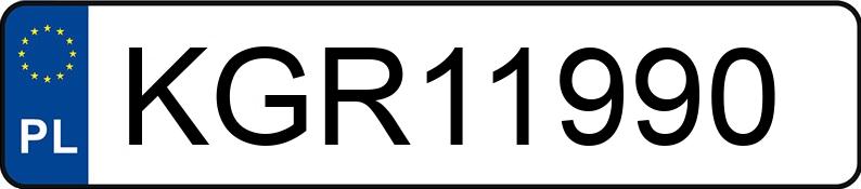 Numer rejestracyjny KGR 11990 posiada MG ZR MR`01 E3 160 - KGR11990