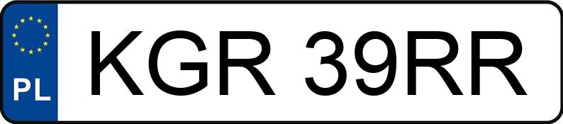 Numer rejestracyjny KGR 39RR posiada VOLKSWAGEN GOLF - KGR39RR