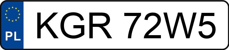 Numer rejestracyjny KGR 72W5 posiada TOYOTA AVENSIS - KGR72W5