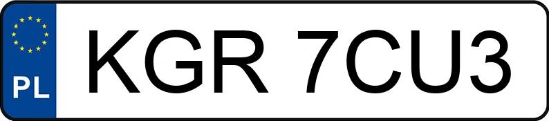 Numer rejestracyjny KGR 7CU3 posiada BMW 320 Diesel MR`16 E6 F30 xDrive - KGR7CU3