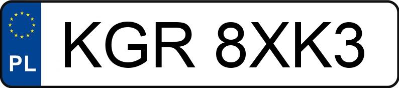 Numer rejestracyjny KGR 8XK3 posiada HYUNDAI IX35 - KGR8XK3