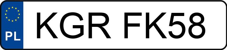 Numer rejestracyjny KGR FK58 posiada VOLKSWAGEN Golf II 1.6 Kat. GL - KGRFK58