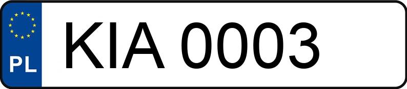 Numer rejestracyjny KIA 0003 posiada WAZ LADA 2103 1500 - KIA0003
