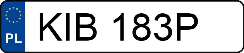 Numer rejestracyjny KIB 183P posiada DAEWOO LANOS - KIB183P