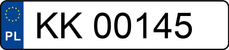 Numer rejestracyjny KK 00145 posiada BMW 320 CI - KK00145