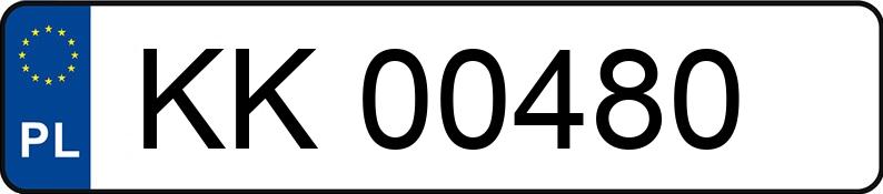 Numer rejestracyjny KK 00480 posiada TOYOTA AURIS - KK00480