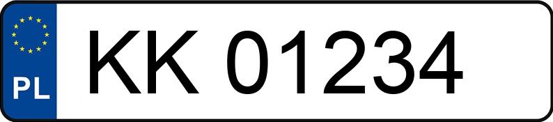 Numer rejestracyjny KK 01234 posiada SKODA SUPERB - KK01234