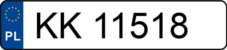 Numer rejestracyjny KK 11518 posiada RENAULT CLIO - KK11518 Numer rejestracyjny KK 11518 posiada RENAULT CLIO - KK11518