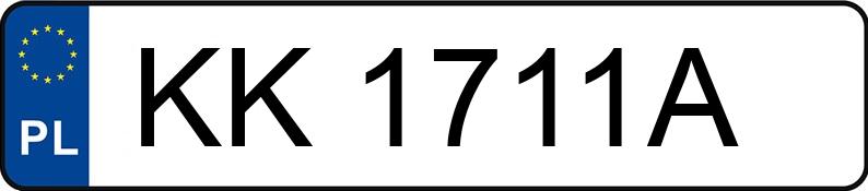 Numer rejestracyjny KK 1711A posiada BMW 520i Kat. MR`03 E3 E60 - KK1711A