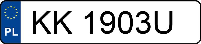 Numer rejestracyjny KK 1903U posiada BMW 320I XDRIVE - KK1903U