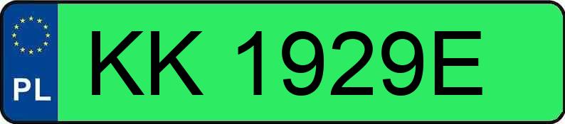 Numer rejestracyjny KK 1929E posiada TESLA Model 3 MR`19 Performance 75kWh CVT - KK1929E