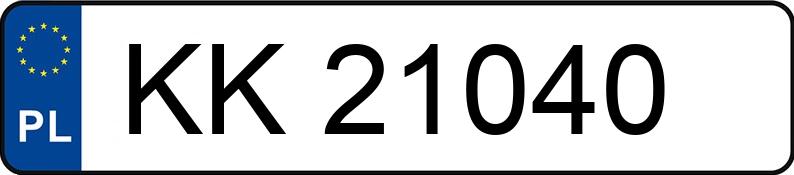 Numer rejestracyjny KK 21040 posiada AUDI A4 - KK21040