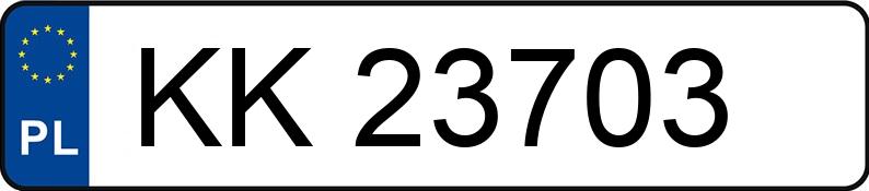 Numer rejestracyjny KK 23703 posiada BMW 320D - KK23703