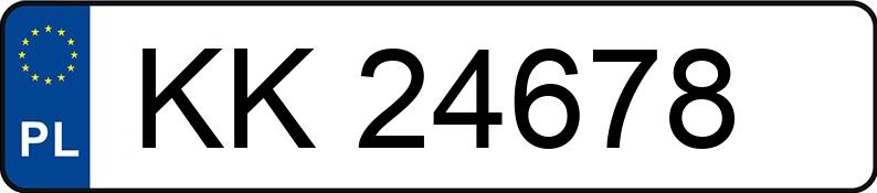 Numer rejestracyjny KK 24678 posiada VOLKSWAGEN GOLF - KK24678 Numer rejestracyjny KK 24678 posiada VOLKSWAGEN GOLF - KK24678