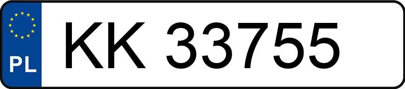 Numer rejestracyjny KK 33755 posiada AUDI A1 8X - KK33755 Numer rejestracyjny KK 33755 posiada AUDI A1 8X - KK33755
