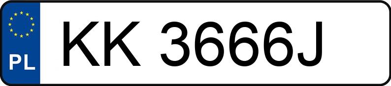 Numer rejestracyjny KK 3666J posiada LEXUS ES 300h MR`22 E6 Elegance - KK3666J