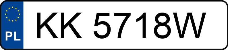 Numer rejestracyjny KK 5718W posiada JEEP GRAND CHEROKEE - KK5718W