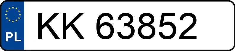 Numer rejestracyjny KK 63852 posiada FORD TRANSIT CUSTOM - KK63852