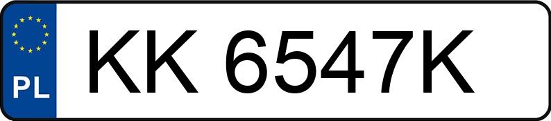 Numer rejestracyjny KK 6547K posiada TOYOTA COROLLA - KK6547K