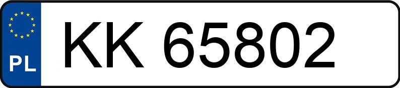 Numer rejestracyjny KK 65802 posiada BMW 318D - KK65802