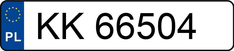 Numer rejestracyjny KK 66504 posiada VOLKSWAGEN GOLF - KK66504