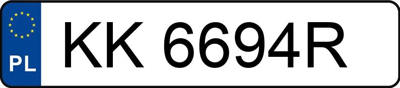 Numer rejestracyjny KK 6694R posiada TOYOTA AURIS - KK6694R