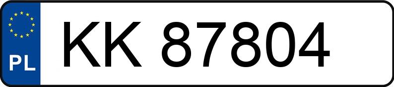 Numer rejestracyjny KK 87804 posiada TOYOTA YARIS - KK87804