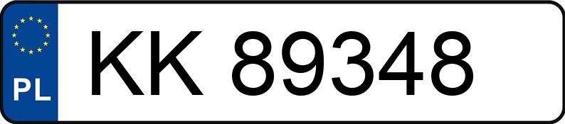 Numer rejestracyjny KK 89348 posiada TOYOTA 4-RUNNER - KK89348