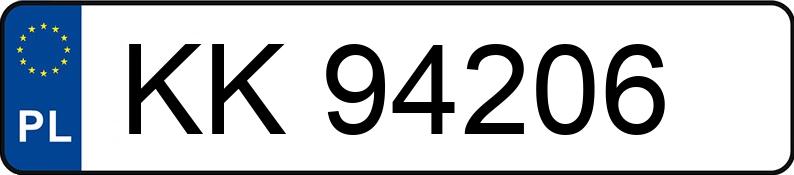 Numer rejestracyjny KK 94206 posiada FORD MUSTANG - KK94206