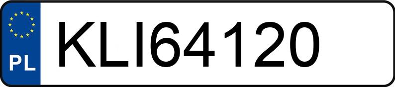 Numer rejestracyjny KLI 64120 posiada VOLKSWAGEN GOLF - KLI64120