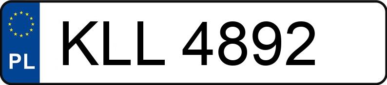 The registration number KLL 4892 has FIAT Panda 1.0 CL - KLL4892