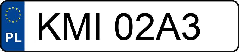Numer rejestracyjny KMI 02A3 posiada BMW 316i Kat. E30 316i Kat. E30 - KMI02A3