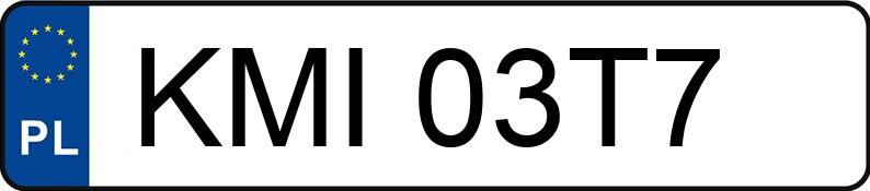 Numer rejestracyjny KMI 03T7 posiada VOLKSWAGEN SCIROCCO - KMI03T7