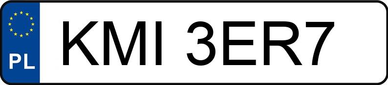 Numer rejestracyjny KMI 3ER7 posiada YANMAR EF - KMI3ER7
