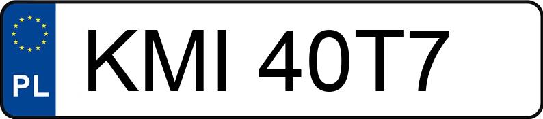 Numer rejestracyjny KMI 40T7 posiada AUDI A6 - KMI40T7