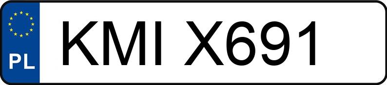 Numer rejestracyjny KMI X691 posiada AUDI 80 1.6 KAT - KMIX691