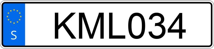 Numer rejestracyjny KML034 posiada Kia Sportage III