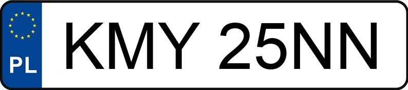 Numer rejestracyjny KMY 25NN posiada TOYOTA YARIS - KMY25NN