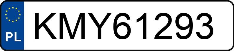 Numer rejestracyjny KMY 61293 posiada VOLKSWAGEN GOLF - KMY61293