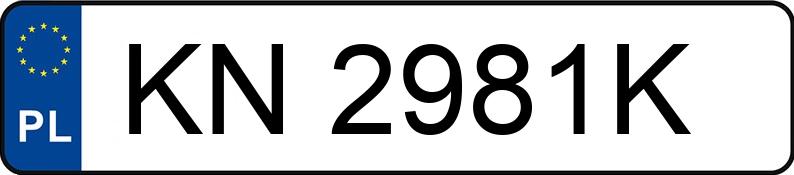 Numer rejestracyjny KN 2981K posiada BMW I I3 - KN2981K