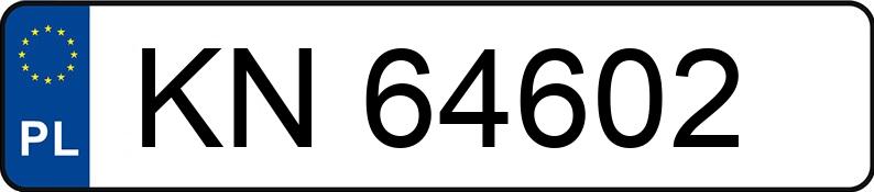 Numer rejestracyjny KN 64602 posiada VOLKSWAGEN Golf V 1.9 TDi MR`03 E4 Trendline M6 - KN64602