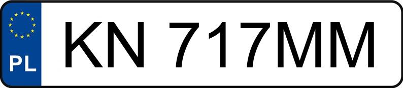 Numer rejestracyjny KN 717MM posiada MAZDA 3 - KN717MM