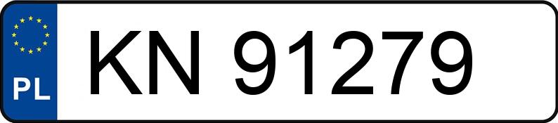 Numer rejestracyjny KN 91279 posiada AUDI 80 2.0 Kat. B4 e Aut. - KN91279