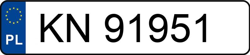 Numer rejestracyjny KN 91951 posiada HONDA PRELUDE 2.0 KAT - KN91951