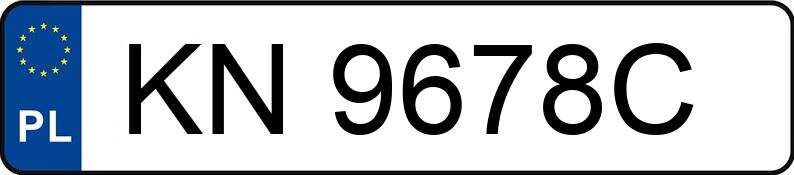 Numer rejestracyjny KN 9678C posiada TOYOTA YARIS VERSO - KN9678C