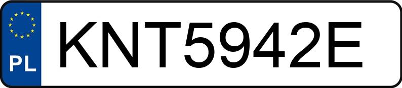 Numer rejestracyjny KNT 5942E posiada FORD MONDEO - KNT5942E