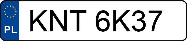 Numer rejestracyjny KNT 6K37 posiada OPEL ZAFIRA - KNT6K37