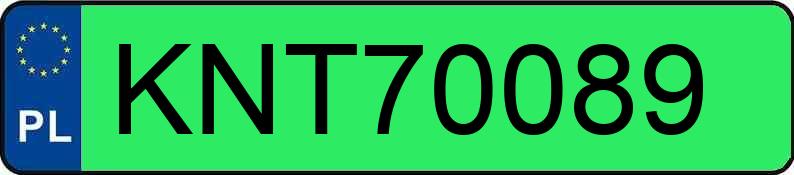 Numer rejestracyjny KNT 70089 posiada TESLA  - KNT70089