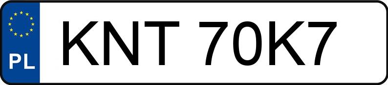 Numer rejestracyjny KNT 70K7 posiada OPEL CORSA-C - KNT70K7